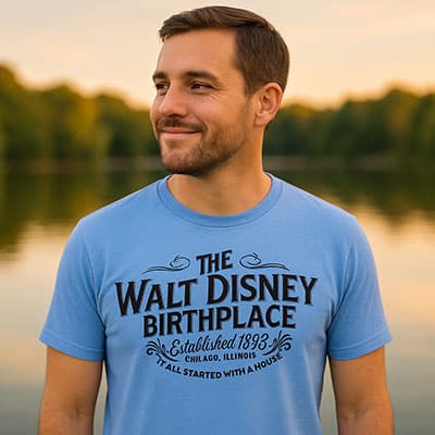 Walt Disney Birthplace - Blue Vintage Short Sleeve Shirt